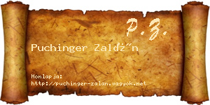 Puchinger Zalán névjegykártya